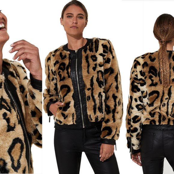 KARL LAGERFELD PARIS Leopard Bomber Jacket | Perfect fall jacket - Picture 2 of 12